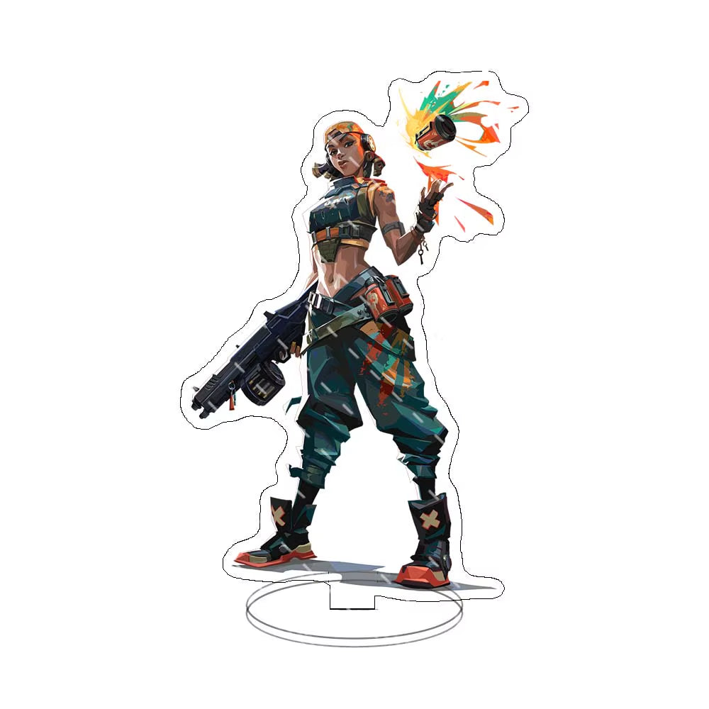 Game Valorant Figures Sage Killjoy Jett Sova Cypher Cosplay Acrylic Stand Model Plate Desk Decor Standing Sign Figure Fans Gifts