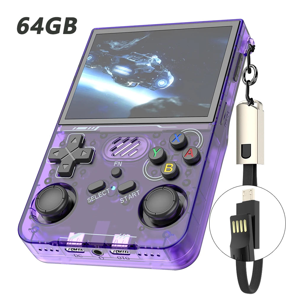 R36XX Retro Game Console Mini Pocket Handheld Game Player 3.5'' IPS Portable Game Consola 128GB Linux