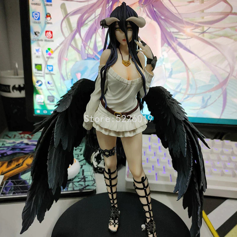 Figura de anime Overlord Albedo So-Bin de 21 cm, figura de acción de Overlord III Albedo, figura de Albedo, figura de Ainz Ooal Gown, juguetes