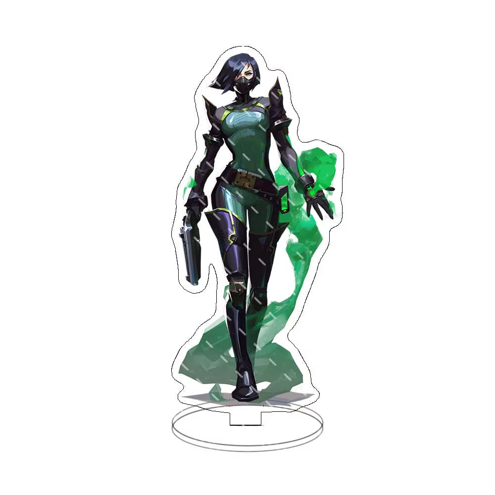 Game Valorant Figures Sage Killjoy Jett Sova Cypher Cosplay Acrylic Stand Model Plate Desk Decor Standing Sign Figure Fans Gifts
