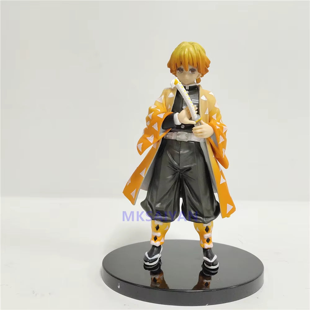 Demon Slayer Action Anime Figures Kimetsu No Yaiba Agatsuma Zenitsu Night Lights Led Set Figurine Model Toys for Children Model
