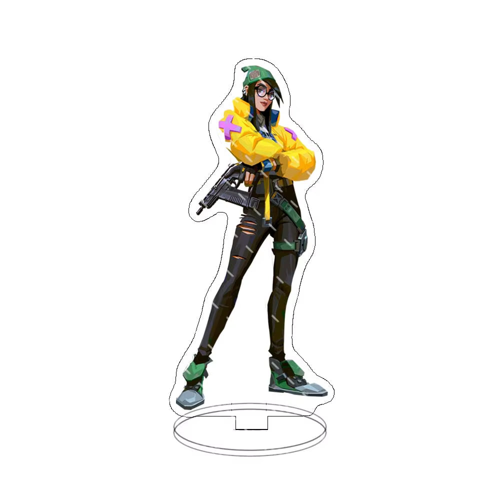 Game Valorant Figures Sage Killjoy Jett Sova Cypher Cosplay Acrylic Stand Model Plate Desk Decor Standing Sign Figure Fans Gifts