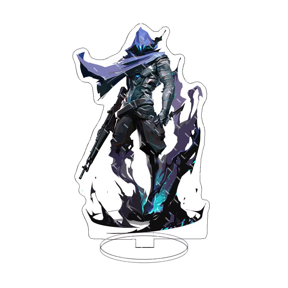 Game Valorant Figures Sage Killjoy Jett Sova Cypher Cosplay Acrylic Stand Model Plate Desk Decor Standing Sign Figure Fans Gifts