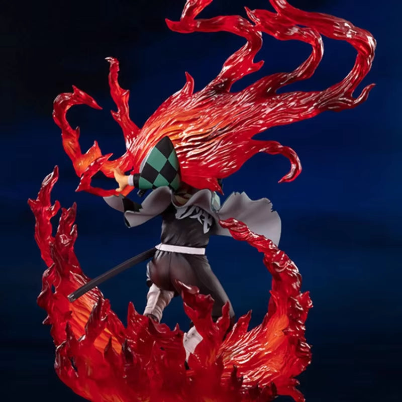 New 25CM Anime Demon Slayer Kamado Tanjirou Breath of the Sun Action Figures PVC Model Statue Toys Doll Desk Decor Gifts
