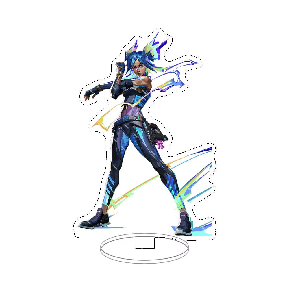 Game Valorant Figures Sage Killjoy Jett Sova Cypher Cosplay Acrylic Stand Model Plate Desk Decor Standing Sign Figure Fans Gifts