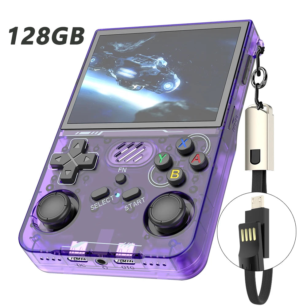 R36XX Retro Game Console Mini Pocket Handheld Game Player 3.5'' IPS Portable Game Consola 128GB Linux
