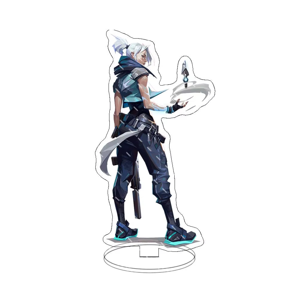 Game Valorant Figures Sage Killjoy Jett Sova Cypher Cosplay Acrylic Stand Model Plate Desk Decor Standing Sign Figure Fans Gifts